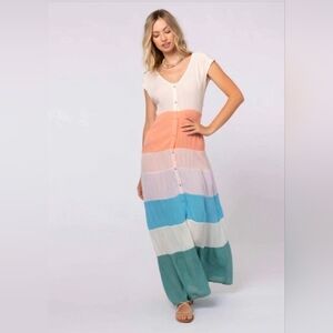 O'Neill Colorful Striped Maxi Dress